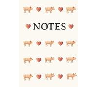 Cream Pig Notebook: Farm animal, Notes, Journal, Composition notebook, Exercise Book, Piggy, Birthday, Christmas, Gift, Animal lover, 6x9 Hardback, 75 Pages