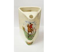 Cream porcelain Ceramic Acqua / Latte/Wiskey Brocca Caccia Scene Design Vintage