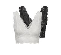 Cream, ,Tops ,Donna ,Nero ,XL Top in Pizzo 2 Pezzi Nero-Bianco