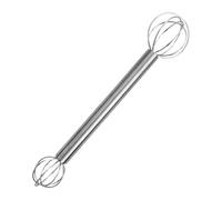 Cream Whipper, Double Head Stainless Steel Miso Muddler, Ergonomic Blender Tool, 7.87x1.38x1.18 Inches, Ideal for Stirring, Mixing, Kitchen Cooking, Egg, Fruit, Sauce, Soup, Salad, Batters, Cocktails