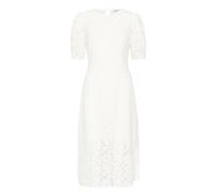 Cream Women's Dress Lace Midi Length Short Sleeves Regular Fit Round Neck Vestito, Neve Bianca, 40 Donna