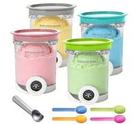 Creami - Confezione da 4 vaschette per gelato e coperchi Ninja CREAMi NC701 NC700, senza BPA e lavabili in lavastoviglie, confezione da 4 pezzi