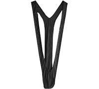 Creamlin - Costume da bagno sexy da uomo stile Borat, manikini, costume di Halloween, regalo di Natale, Nero , Taglia Unica