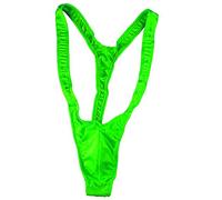 Creamlin Perizoma Regolabile da Uomo Stile Borat Vling Elasticizzato Intimo Sexy Bretella Cinghia (Verde)