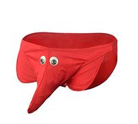 Creamlin T-Back Perizoma Intimo per Uomo Intimo Elefante da Uomo Sexy (Rosso)