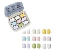 Creamy Colorful Nail Polish Set,Gel Nail Polish Summer Colors,2024 New Nine-Square Grid Solid Gel Glue Nail Polish Glue Set,Long Lasting Solid Nail Polish Palette (8#, 9 colori)