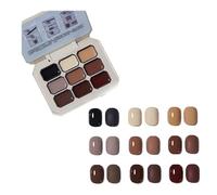 Creamy Colorful Nail Polish Set,Gel Nail Polish Summer Colors,2024 New Nine-Square Grid Solid Gel Glue Nail Polish Glue Set,Long Lasting Solid Nail Polish Palette (5#, 9 colori)