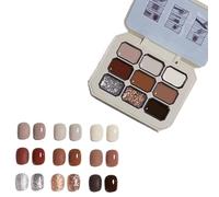 Creamy Colorful Nail Polish Set, Nine-Square Grid Solid Gel Glue , Solid Gel Polish Palette, Cream for Women&Girls&Friend DIY Home (#8)