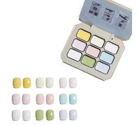 Creamy Colorful Nail Polish Set, Nine-Square Grid Solid Gel Glue , Solid Gel Polish Palette, Cream for Women&Girls&Friend DIY Home (#2)