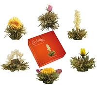 Creano Mix - Fiori di Tè Bianco - 6 Tipi Diversi di Té Fiorito - Nobile Confezione Regalo per la Degustazione - Fiori di Tè Sbocciati
