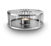 Creano Scaldavivande in Acciaio Inox con Portacandele per Teiere e Tazze Elegante Stabile Non Fa Rumore Adatto a Tutte Le Teiere - Regalo Perfetto Donna Uomo Natale Pasqua