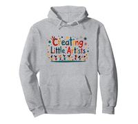 Creare Piccoli artisti: Ispirare la creatività Giovane Felpa con Cappuccio, Unisex per Adulti, Grigio Melange, S