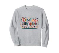 Creare Piccoli artisti: Ispirare la creatività Giovane Felpa, Unisex per Adulti, Grigio Melange, S
