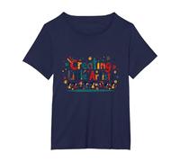 Creare Piccoli artisti: Ispirare la creatività Giovane Maglietta, Donna Plus-Size, Navy, 3X