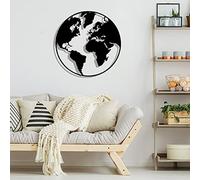 CREARREDA Decorazione da parete in metallo stile industrial. Decora la tua casa con uno stile unico e inconfondibile grazie a questi elementi di design in vero metallo. World Map