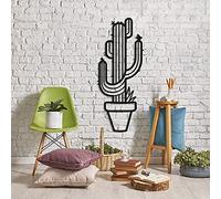 CREARREDA Decorazione da parete in metallo stile industrial. Decora la tua casa con uno stile unico e inconfondibile grazie a questi elementi di design in vero metallo. Giant Cactus 24x58 cm
