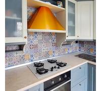 Pannello Paraschizzi Cucina Adesivo da Parete Facile da Applicare Azulejos 260 x 60 cm 100% Made in Italy, Ignifugo e Resistente all'Acqua Paraspruzzi Lavandino in PVC