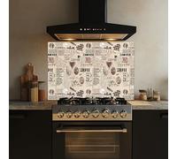 CREARREDA Pannello Paraschizzi Cucina in Alluminio 84x60cm facile da applicare Made in Italy Protezione per fornelli e muro. Lavabile e facile da montare. Lastra Paraschizzi in metallo per lavello