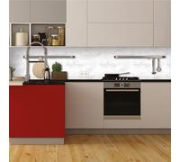 CREARREDA Rivestimento Parete Cucina Paraschizzi Cucina Adesivo per Fornelli 60 x 58 cm Effetto Lucido - Spesso 1mm e Rigido - Ignifugo e Resistente al Calore, all'Acqua