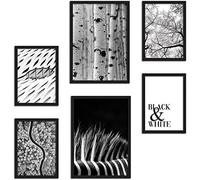 CREARREDA Set di Stampe da Parete Black & White - SENZA Cornici - Decorazioni da Muro per Casa e Ufficio - Materiali Certificati, Made in Italy - Poster Abbinati 2 x A3 & 4 x A4-30x42 & 21x30