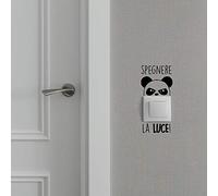 CREARREDA Sricker Adesivo Murale Soggetto Spegnere la Luce Autoadesivo per Muri