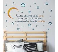 CREARREDA Sticker da Parete Adesivo Murale in Vinile Atossico Rimovibile, Decorazione per Cameretta, Salotto e Cucina per Pareti Lisce Facile da Attaccare e Durevole