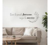 CREARREDA Sticker da Parete Adesivo Murale in Vinile Atossico Rimovibile, Decorazione per Cameretta, Salotto e Cucina per Pareti Lisce Facile da Attaccare e Durevole