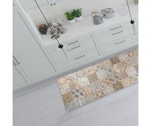 CREARREDA Tappeto Cucina in Vinile Antiscivolo e Lavabile Runner Multiuso Resistente all'usura Passatoia Cucina Antimacchia Adatto da tenere sotto il Lavandino e Fornelli Stampa Made in Italy 100%