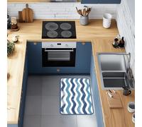 CREARREDA Tappeto Cucina Mordibo Antiscivolo Lavabile Antimacchia, Passatoia Cucina Assorbente Made in Italy, Runner Cucina Tappetino Multiuso in Gomma Porosa Ideale per Ingresso, Bagno e Doccia