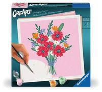 Ravensburger - CreArt Serie Trend Quadrati: Bouquet di Papaveri, Dipingere con i Numeri, Kit Pittura, Regali Festa della Mamma Originali, 14+ Anni, 20x20 cm
