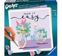 CREART DIPINGI BICI C/FIORI TAKE IT EASY CM 20X20