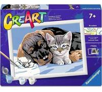 CREART DIPINGI CAGNOLINO E GATTINO CM 18X24