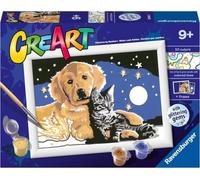 CREART DIPINGI CANE GATTO CIELO STELLATO CM 18X13