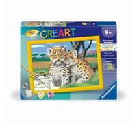 CreArt Kids 18x24cm Petits léopards, Kit de peinture par numéros Numéro d'Art, Des 9 ans, 25832, Ravensburger