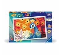 CreArt Kids 31x21cm Paon, Kit de peinture par numéros Numéro d'Art, Des 9 ans, 25907, Ravensburger