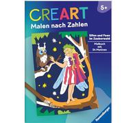 CreArt Malen nach Zahlen ab 5 - Elfen und Feen im Zauberwald