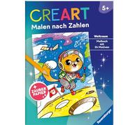 CreArt Malen nach Zahlen ab 5 - Zauberpapier: Weltraum