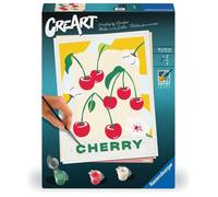 Ravensburger - CreArt Trend D: Cherry Poster, Dipingere con i Numeri, Kit Pittura Adulti, Idea Regalo Donna o Uomo, 14+ Anni, 24x18 cm