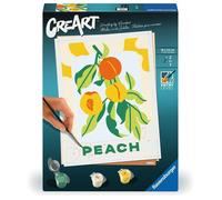 Ravensburger - CreArt Trend D: Peach Poster, Dipingere con i Numeri, Kit Pittura Adulti, Idea Regalo Donna o Uomo, 14+ Anni, 24x18 cm