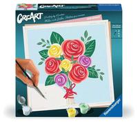 Ravensburger Kit Dipingere con i numeri CreArt Serie Trend Quadrati Bouquet di Rose 20x20 cm 14+