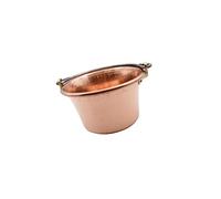 CREARTISTIC Paiolo per Polenta in Rame, 27cm 4,5L - Tradizionale Manico ad Arco Ferro Battuto, 6 Pax, anche per Marmellata, Formaggi, Pentola Martellata a Mano - Made in Italy