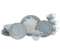CreaTable, 10000, Serie Euböa, 16-teiliges Geschirrset, Kombiservice aus Steingut