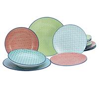 CreaTable, 10689, Serie Mediterran, Geschirrset, Teller Set 12 teilig