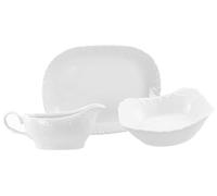 CreaTable, 12621 - Set di stoviglie da 3 pezzi, in porcellana, lavabile in lavastoviglie e microonde, made in Europe