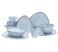 CreaTable, 16635, Serie CLOUDY, Sky Blue, Geschirrset, Kombiservice 10 teilig