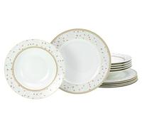 CreaTable, 17528, Serie Emilia, 12-teiliges Geschirrset, Tafelservice aus Porzellan
