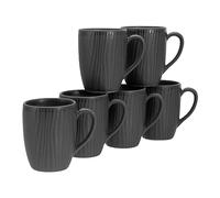 CreaTable, 17872, Serie Vesuvio Black, Geschirrset, Becherset 6 teilig