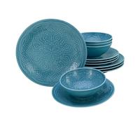 CreaTable, 21623 Serie Orient Mandala - Set di piatti in porcellana, lavabile in lavastoviglie e microonde, made in Europe