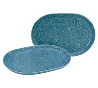 Creatable, 21625 Serie Orient Mandala Set di 2 Piatti in Porcellana, Lavabile in Lavastoviglie e Microonde Made in Europe