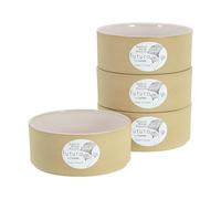 CreaTable, 21659, Serie Futuro White Sand, 4-teiliges Geschirrset, Schalen Set aus Steinzeug